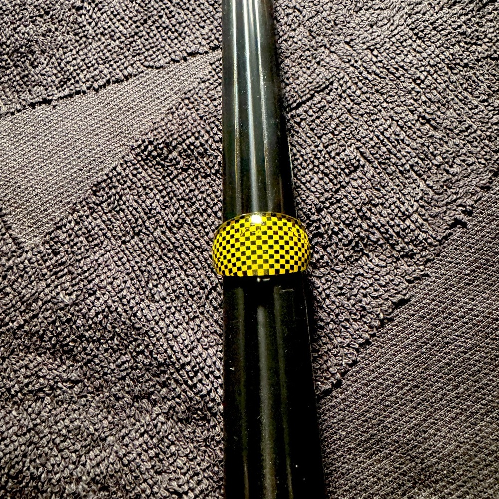 Yellow and Black Checkered Ring